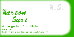 marton suri business card